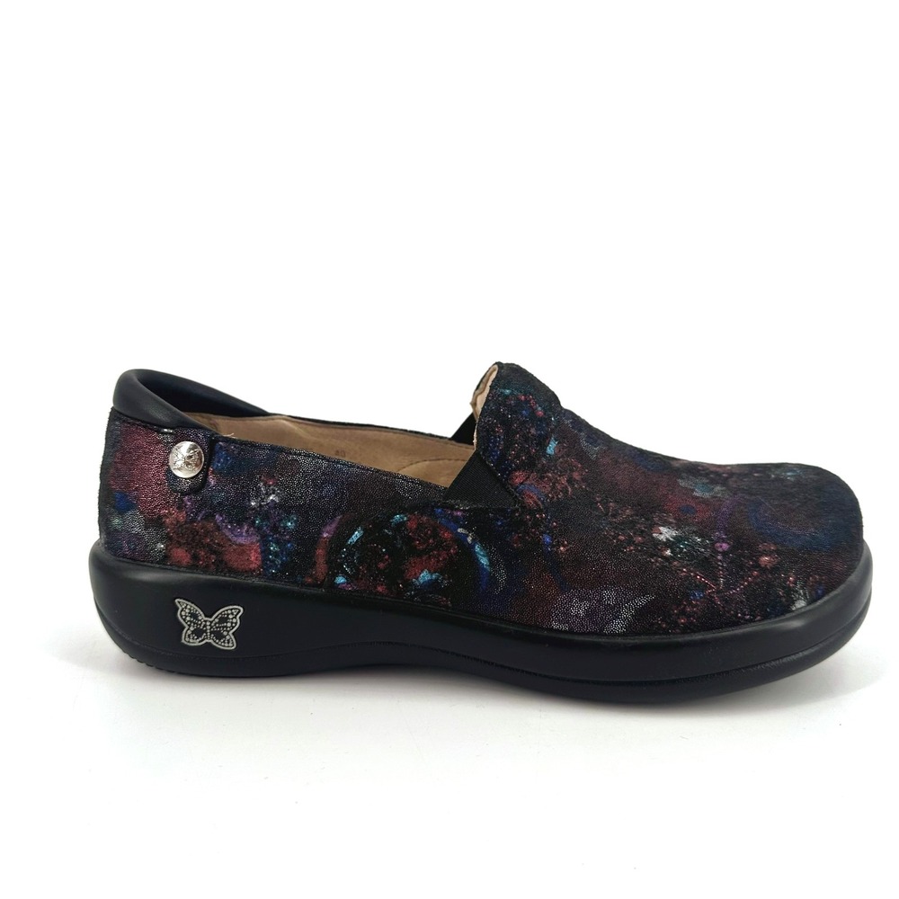 Alegria Keli Professional Clog Shoes 40/9.5 Metallic Paisley Comfort Cushioned